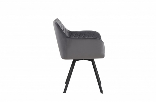 Кресло поворотное BIO- Импульс (велюр темно-серый/ черный)   