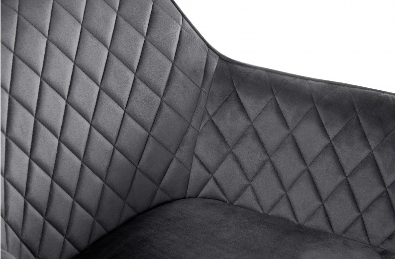 Кресло поворотное BIO- Импульс (велюр темно-серый/ черный)   