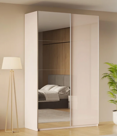 Шкаф - купе MRK- Лилу 2,0х2,4 м Глянец Кашемир/зеркало 