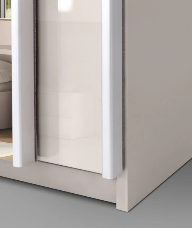 Шкаф - купе MRK- Лилу 2,0х2,4 м Глянец Кашемир/зеркало 