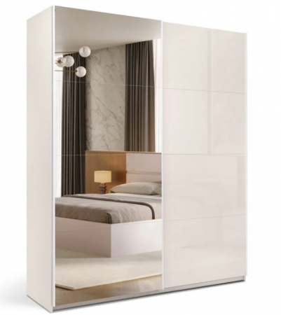 Шкаф - купе MRK- Лилу 2,0х2,4 м Глянец Кашемир/зеркало 