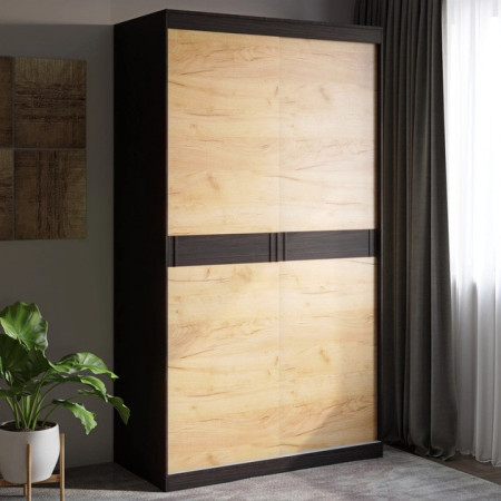 Шкаф-купе на 2 двери EVR- Соната-1200 венге + крафт золотой