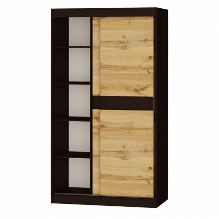 Шкаф-купе на 2 двери EVR- Соната-1200 венге + крафт золотой