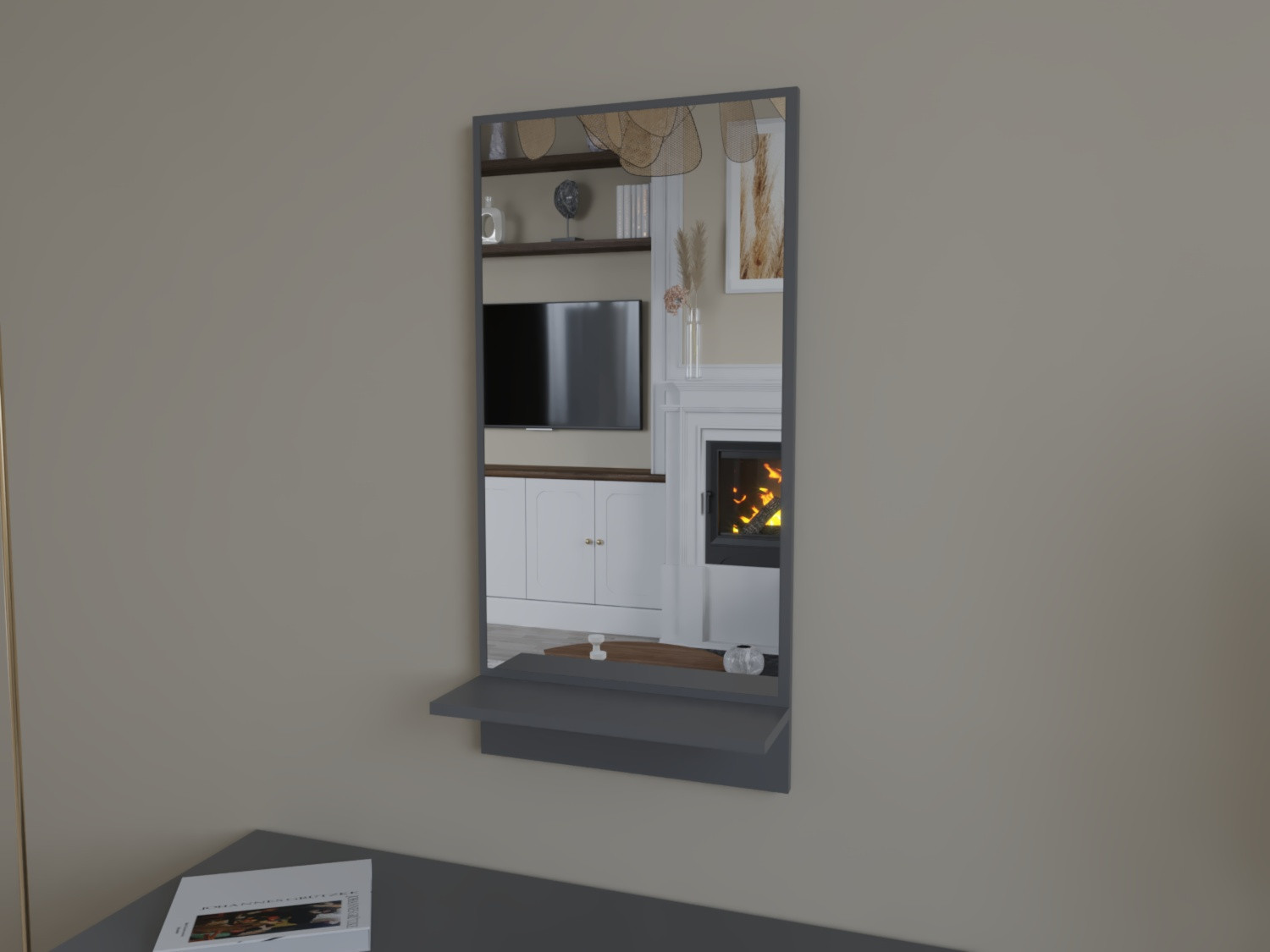 Полка с зеркалом ViA- Таун ТП-3