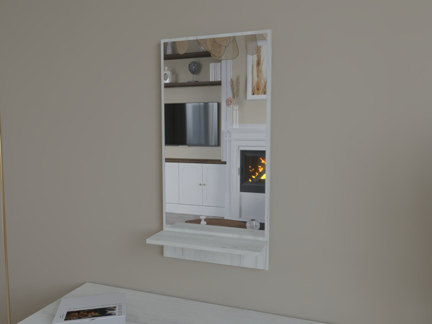 Полка с зеркалом ViA- Таун ТП-3