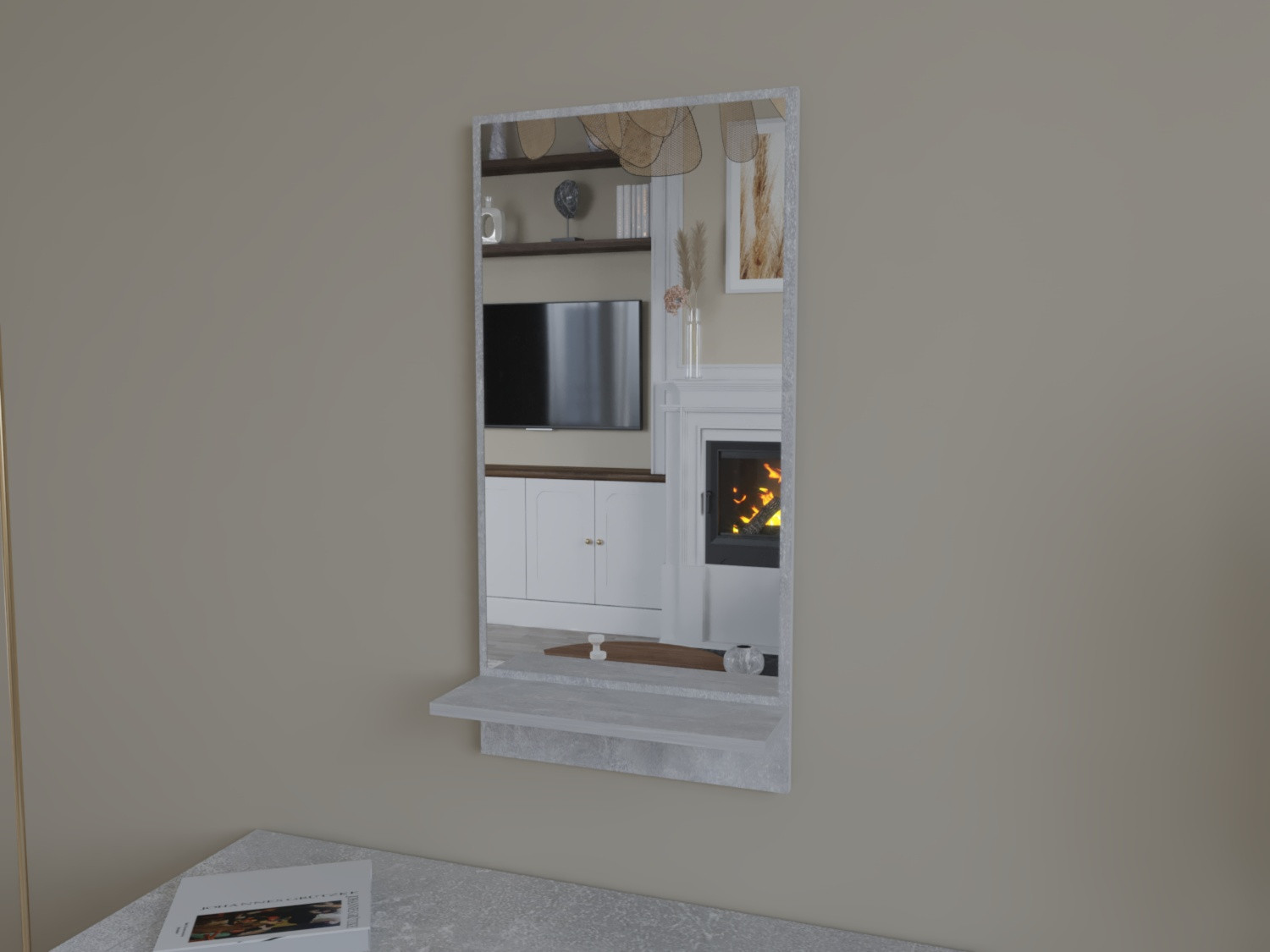 Полка с зеркалом ViA- Таун ТП-3