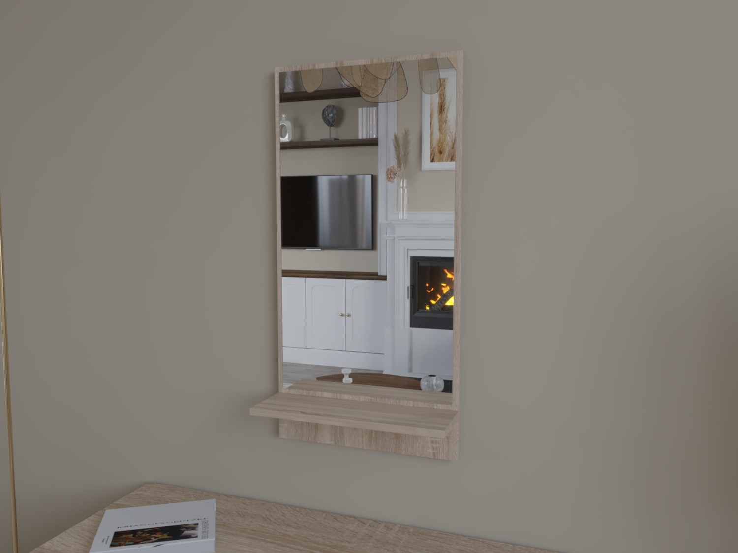 Полка с зеркалом ViA- Таун ТП-3