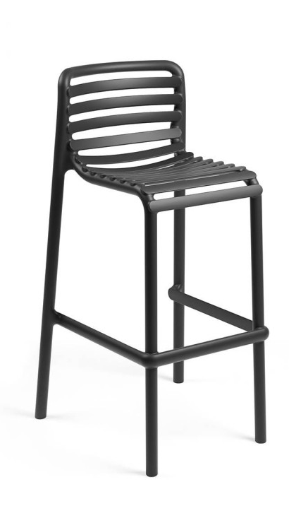 Барный стул из пропилена Nardi DEI- Doga Stool Antracite
