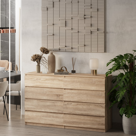 Комод без ручек 98х160х43 см KOD- КМ-2 Дабл Стиль