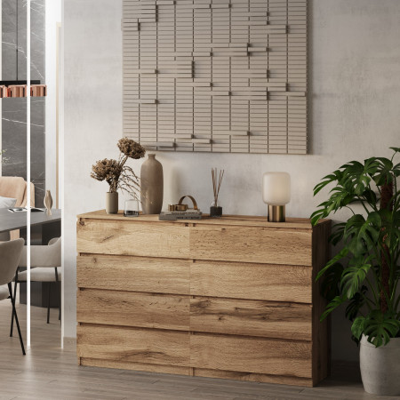 Комод без ручек 98х160х43 см KOD- КМ-2 Дабл Стиль