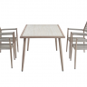 Стол садовый обеденный VTR- ODT-35 (Брайтон) дрифтвуд беж + белый дуб