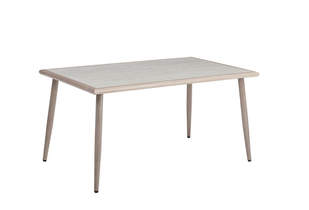 Стол садовый обеденный VTR- ODT-35 (Брайтон) дрифтвуд беж + белый дуб