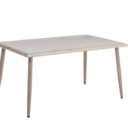 Стол садовый обеденный VTR- ODT-35 (Брайтон) дрифтвуд беж + белый дуб