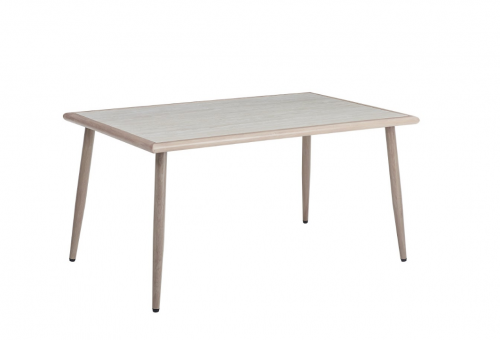 Стол садовый обеденный VTR- ODT-35 (Брайтон) дрифтвуд беж + белый дуб