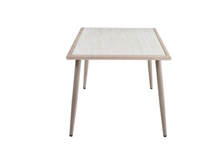 Стол садовый обеденный VTR- ODT-35 (Брайтон) дрифтвуд беж + белый дуб