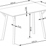 Стол прямоугольный из МДФ PL- Halmar BALROG (140х80)