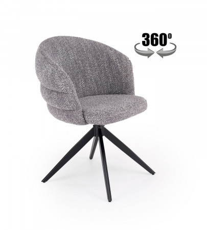 Стул поворотный HALMAR K-604 пепельный/чёрный