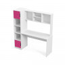 Подростковая мебель (стол+ шкаф) VRN- «Teenager» Розовый/Белый