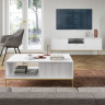 Стол туалетный Perfect Home Nova с 2 ящиками, с золотыми ножками T104 Белый