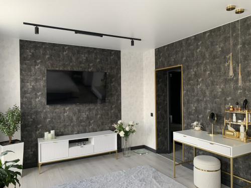 Стол туалетный Perfect Home Nova с 2 ящиками, с золотыми ножками T104 Белый
