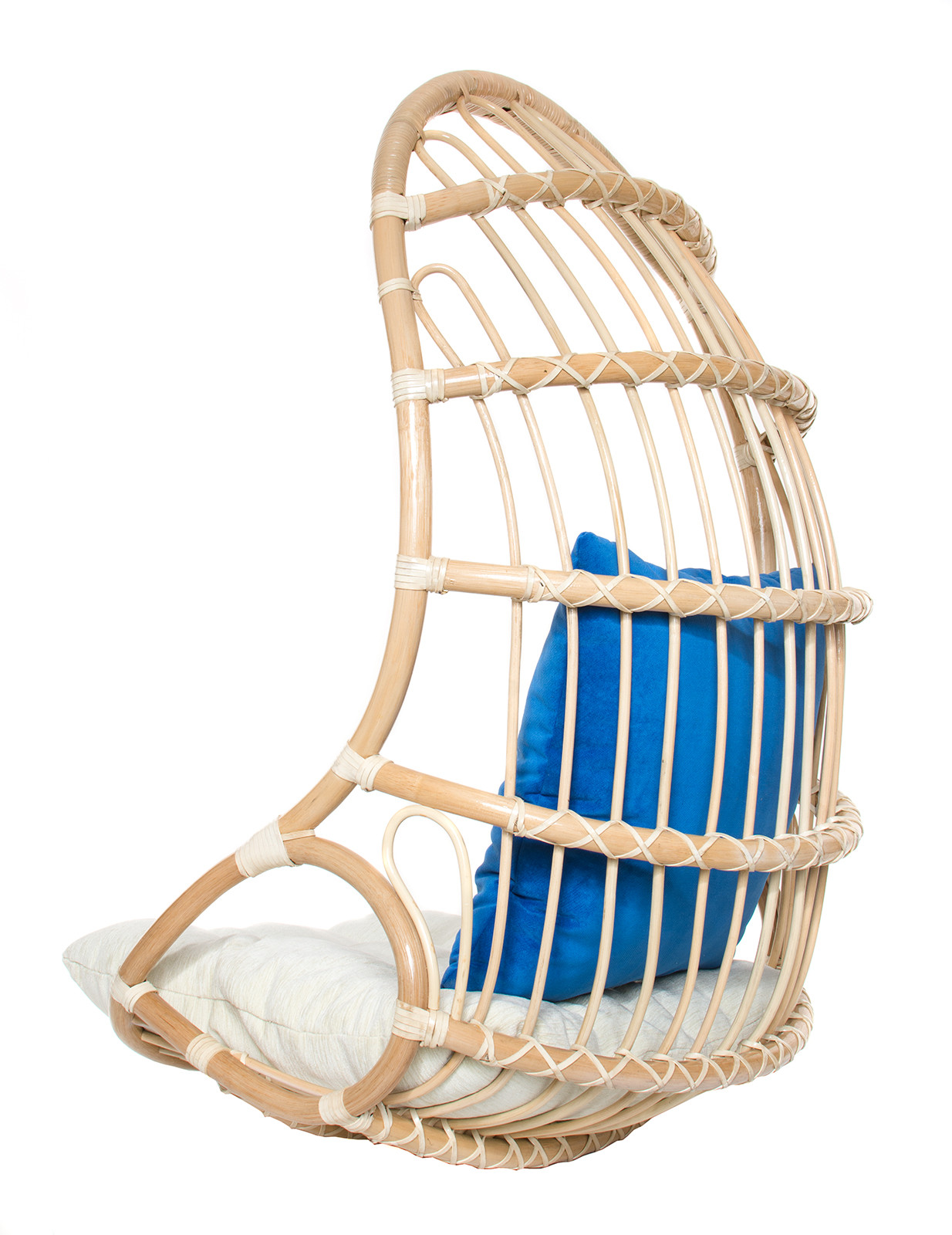 Подвесное кресло-кокон CRU- Шелл натуральный ротанг (ks0008)
