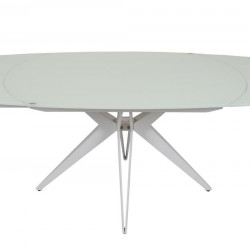 Стол обеденный Avn- HT93018 130-190х100 Glass White