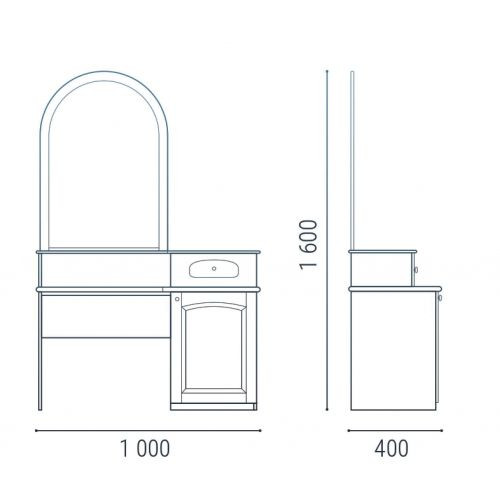 Туалетный стол с зеркалом GNM- Фантазия