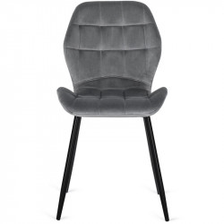 Стул кухонный Ont- Lucky Серый черные ножки