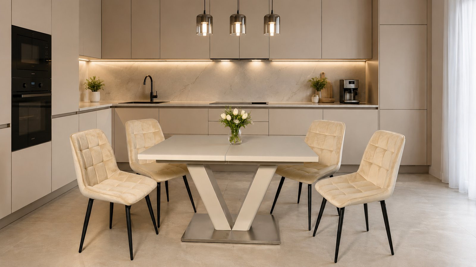 Стол модерн super premium Т Evro- Lund Beige T-7052A 
