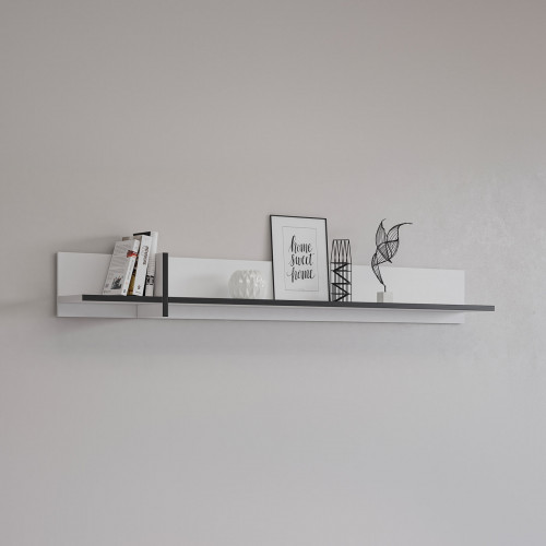 Полка навесная Helvetia CROSS 249WMY02 (белый-черный)