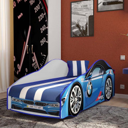 Кровать машина VRN- ELIT BMW E-1 (синий, белый)