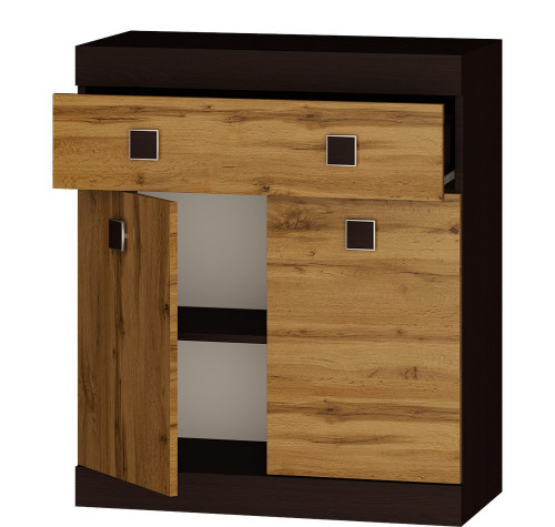 Большой комод EVR- Соната-4 венге + крафт золотой