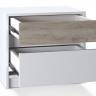 Тумба прикроватная EVR- Стайл-500 белый + фасад крафт серый