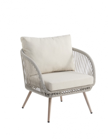 Комплект садовой мебели VTR- ODS-1 (Капри) дрифтвуд грей + айвори ( стол+2 кресла+софа)