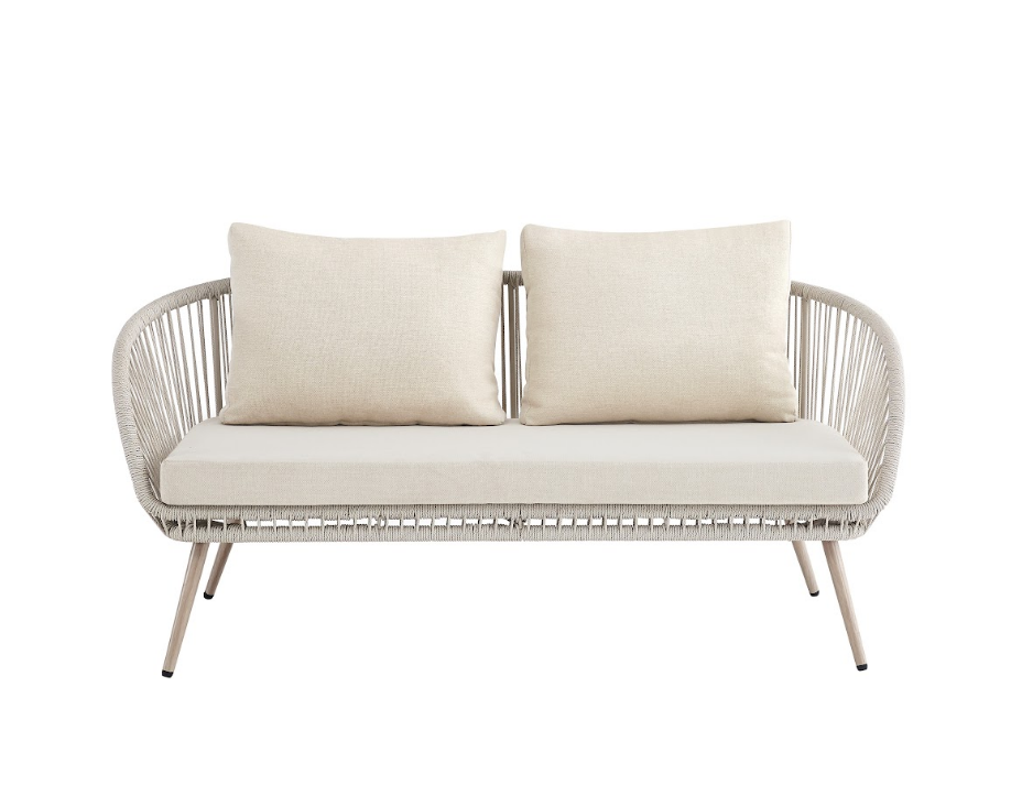 Комплект садовой мебели VTR- ODS-1 (Капри) дрифтвуд грей + айвори ( стол+2 кресла+софа)