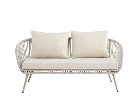 Комплект садовой мебели VTR- ODS-1 (Капри) дрифтвуд грей + айвори ( стол+2 кресла+софа)