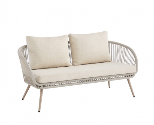 Комплект садовой мебели VTR- ODS-1 (Капри) дрифтвуд грей + айвори ( стол+2 кресла+софа)