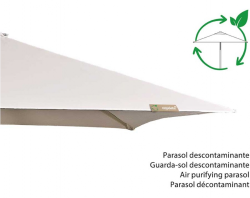 Зонт от солнца квадратный с базой DEI- Ezpeleta Eolo Pureti 3x3 (белый)
