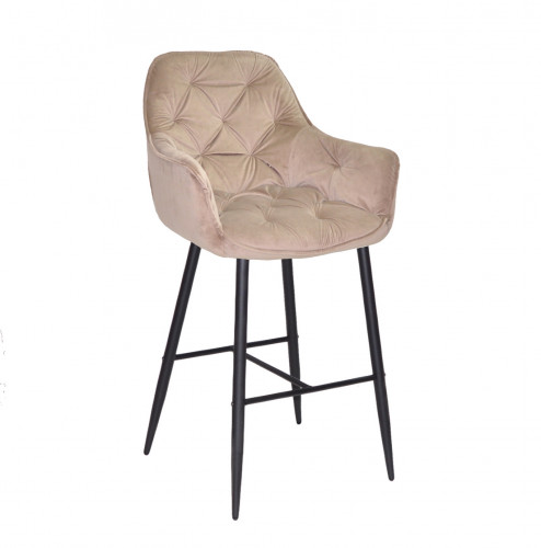 Кресло полубарное OND- CHIC Б-Т БАРХАТ BAR 65-BK