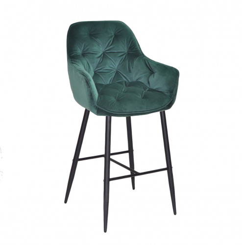 Кресло полубарное OND- CHIC Б-Т БАРХАТ BAR 65-BK