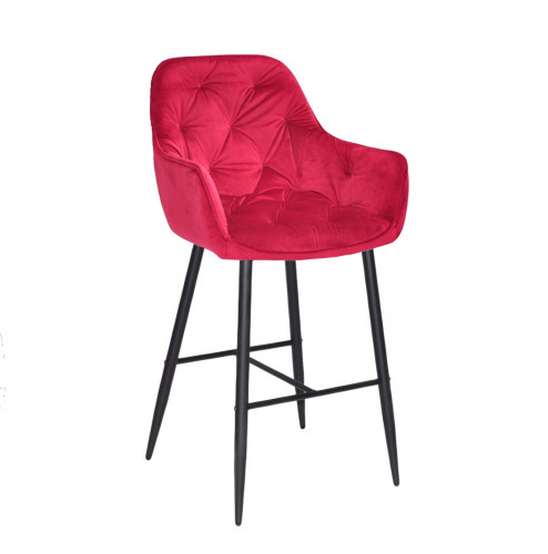 Кресло полубарное OND- CHIC Б-Т БАРХАТ BAR 65-BK