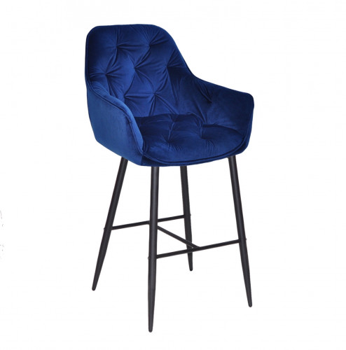 Кресло полубарное OND- CHIC Б-Т БАРХАТ BAR 65-BK