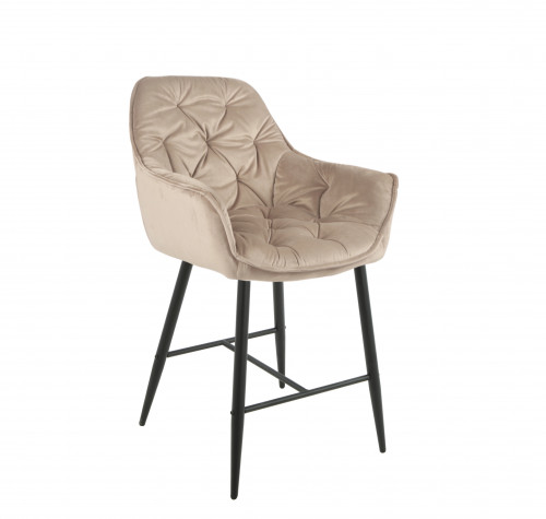 Кресло полубарное OND- CHIC Б-Т БАРХАТ BAR 65-BK