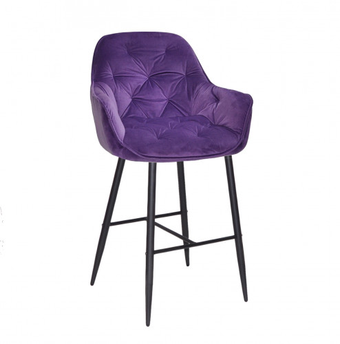 Кресло полубарное OND- CHIC Б-Т БАРХАТ BAR 65-BK