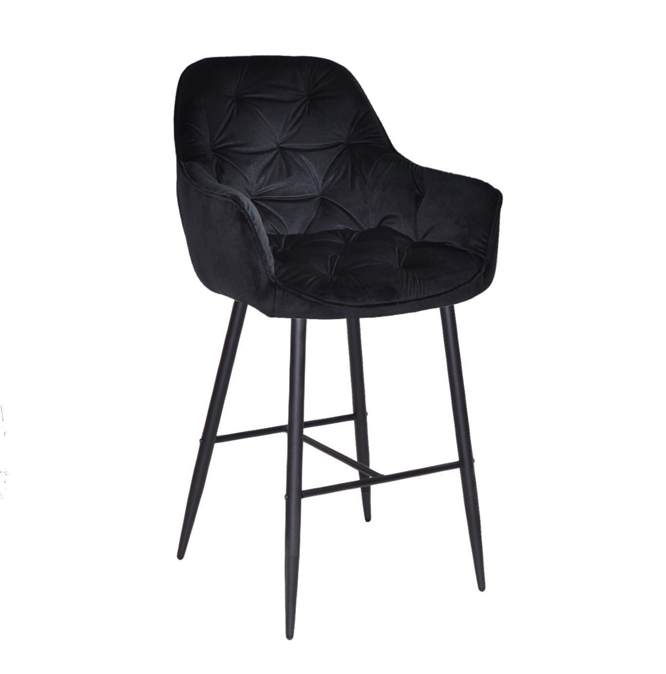 Кресло полубарное OND- CHIC Б-Т БАРХАТ BAR 65-BK