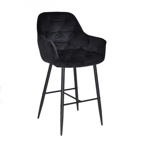 Кресло полубарное OND- CHIC Б-Т БАРХАТ BAR 65-BK