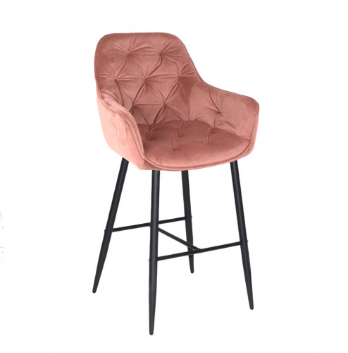 Кресло полубарное OND- CHIC Б-Т БАРХАТ BAR 65-BK