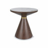 Столик керамический SIGNAL Napa B Ø 50 см, белый/ коричневый