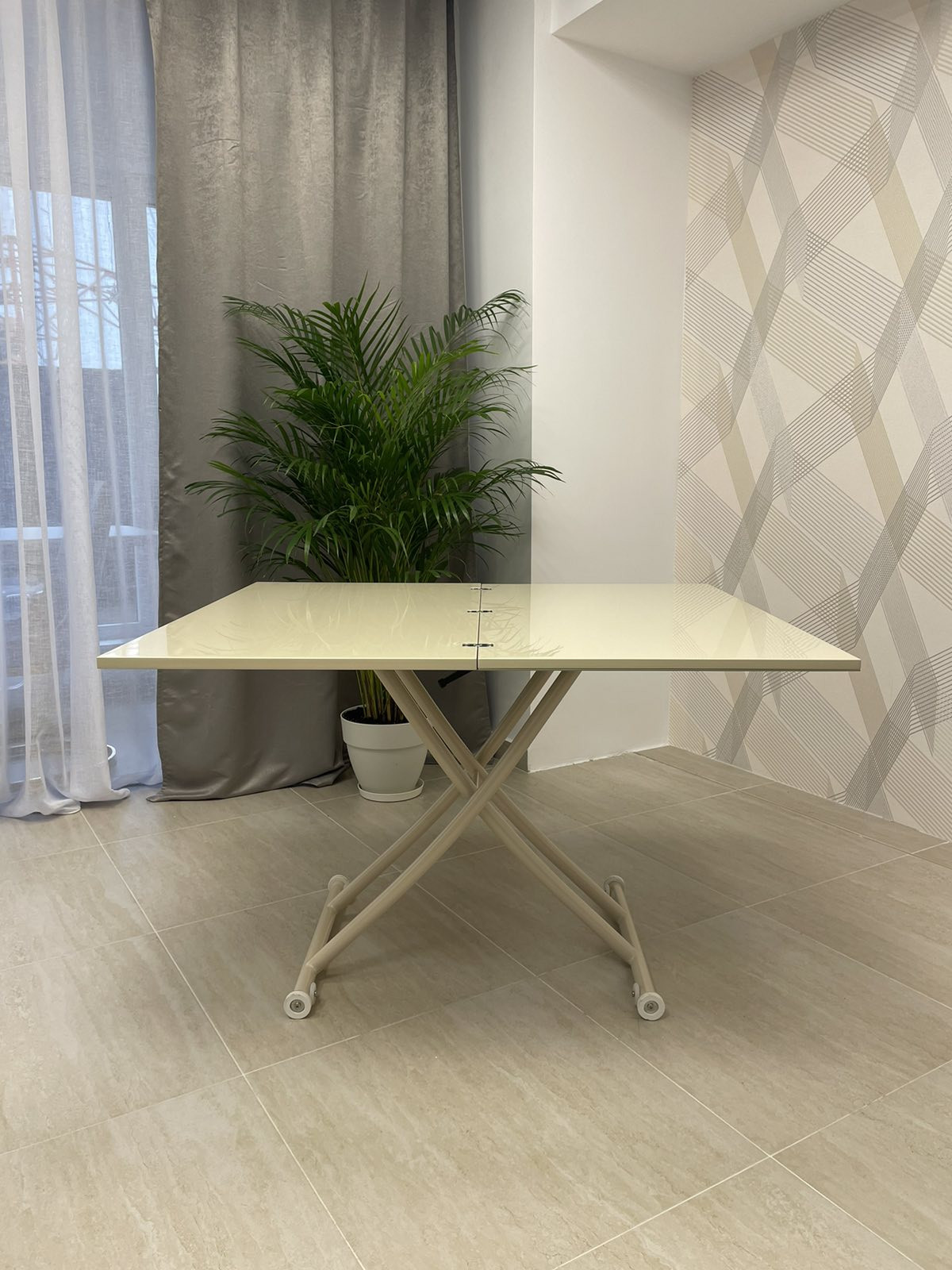 Стол - трансформер EXI- Рим-9  кремовый