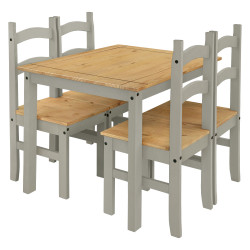 IDEA стол + 4 стула CORONA 3.1 воск/серый